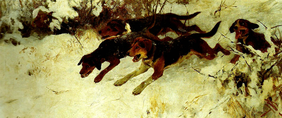 fyra jagande hundar isho